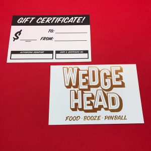 Wedgehead gift certificate