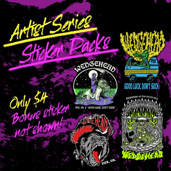 Wedgehead artist series sticker pack